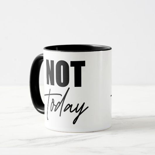 Niet vandaag mok (Voorkant links)
