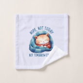 Niet vandaag, niet morgen - Introverte Cat Humor Bad Handdoek (Wasdoekje)