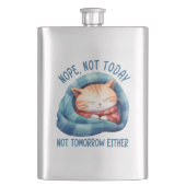 Niet vandaag, niet morgen - Introverte Cat Humor Flacon (Voorkant)