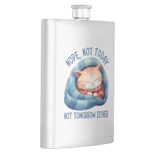 Niet vandaag, niet morgen - Introverte Cat Humor Flacon (Rechts)