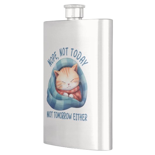 Niet vandaag, niet morgen - Introverte Cat Humor Flacon (Links)