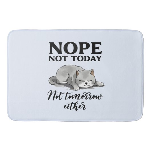 Niet vandaag, niet morgen - Sleepy Cat Badmat (Voorkant)