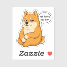 Niet Vandaag Nooit Hond Meme Sticker