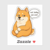 Niet Vandaag Nooit Hond Meme Sticker (Vel)