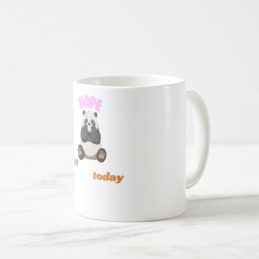 Niet vandaag: omarm de Panda Vibes Koffiemok (Voorkant rechts)