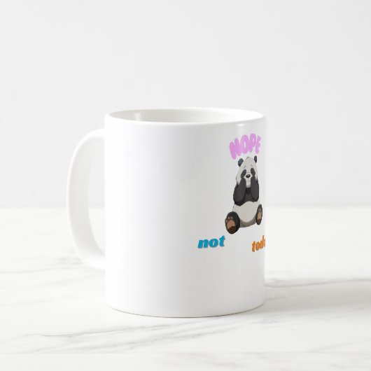 Niet vandaag: omarm de Panda Vibes Koffiemok (Voorkant links)