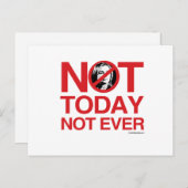 Niet vandaag ooit Hillary Briefkaart (Voorkant / Achterkant)