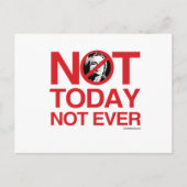 Niet vandaag ooit Hillary Briefkaart (Voorkant)