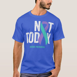 Niet vandaag, Paarse Blauwgroen Ribbon Suicide Pre T-shirt