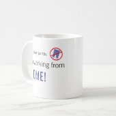 Niet vandaag Pants. Ik werk van THUIS Koffiemok (Voorkant links)