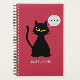NIET VANDAAG! Planner voor chagrijnige zwarte katt