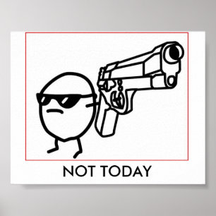 NIET VANDAAG POSTER