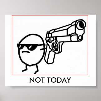 NIET VANDAAG POSTER