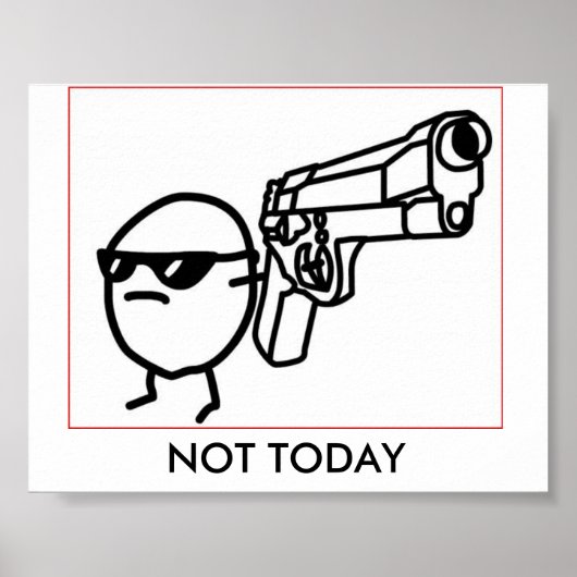 NIET VANDAAG POSTER (Voorkant)