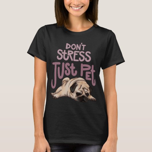 Niet vandaag pug mopshond t-shirt (Voorkant)