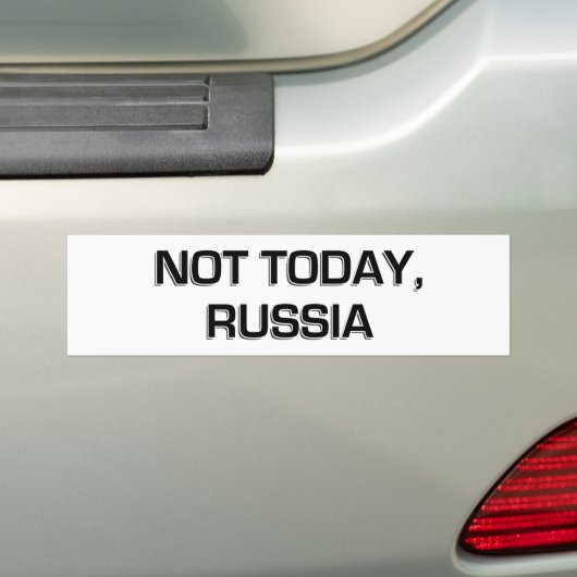 Niet vandaag, Rusland Bumpersticker (Op auto)