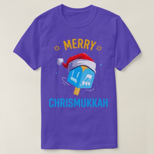 Niet vandaag Santa Chanoeka Santa Hat Menora T-shirt (Design voorkant)
