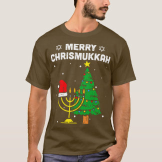 Niet vandaag Santa Chanoeka Santa Hat Menora T-shirt