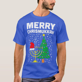 Niet vandaag Santa Chanoeka Santa Hat Menora T-shirt