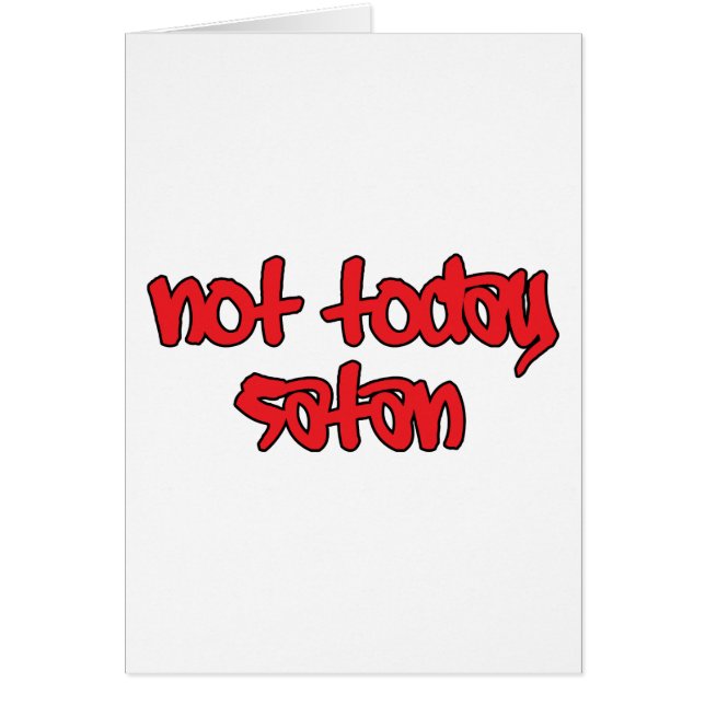 Niet vandaag satan (Voorkant)