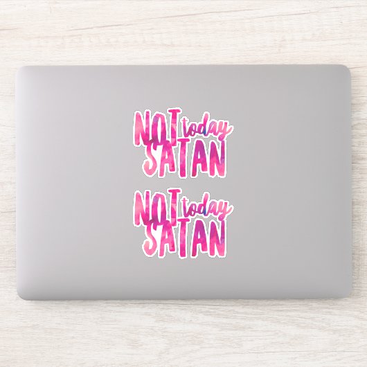 Niet vandaag satan (2) VinylSticker Sticker (Computer)