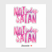 Niet vandaag satan (2) VinylSticker Sticker (Vel)