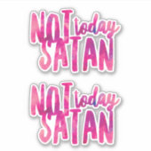 Niet vandaag satan (2) VinylSticker Sticker (Voorkant)