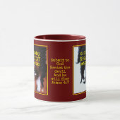 NIET VANDAAG SATAN | Aangepaste foto | Christelijk Mok (Midden)