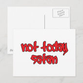 Niet vandaag satan briefkaart (Voorkant / Achterkant)