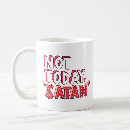Niet vandaag Satan Cartoon Koffiemok (Links)