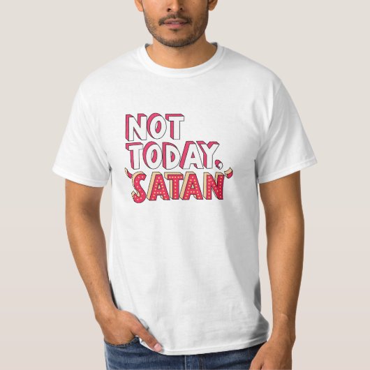 Niet vandaag Satan Cartoon T-shirt (Voorkant)
