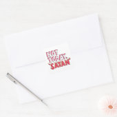 Niet vandaag Satan Cartoon Vierkante Sticker (Envelop)