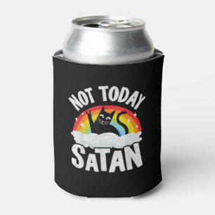 Niet vandaag Satan Cat Rainbow Gothic Jesus Funny Blikjeskoeler