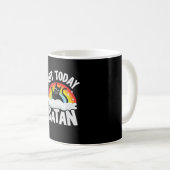 Niet vandaag Satan Cat Rainbow Gothic Jesus Funny Koffiemok (Voorkant rechts)