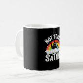 Niet vandaag Satan Cat Rainbow Gothic Jesus Funny Koffiemok (Voorkant links)