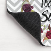 Niet vandaag satan Christelijk Floral Chevron Mous Muismat (Hoek)