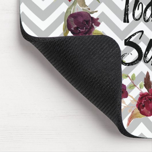 Niet vandaag satan Christelijk Floral Chevron Mous Muismat (Hoek)