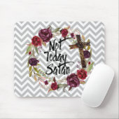 Niet vandaag satan Christelijk Floral Chevron Mous Muismat (Met muis)