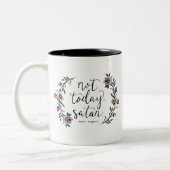 Niet vandaag, Satan Coffee Mok, Grappig Mug, Creat Tweekleurige Koffiemok (Links)