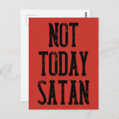 Niet vandaag satan Funny Quotes Briefkaart (Voorkant / Achterkant)