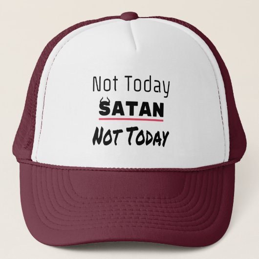 Niet vandaag Satan Funny Sarcastic Trucker Pet (Voorkant)