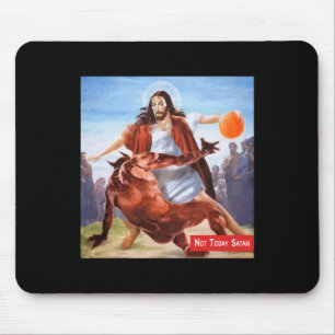 Niet vandaag Satan Jesus Crossover door sketchbull Muismat