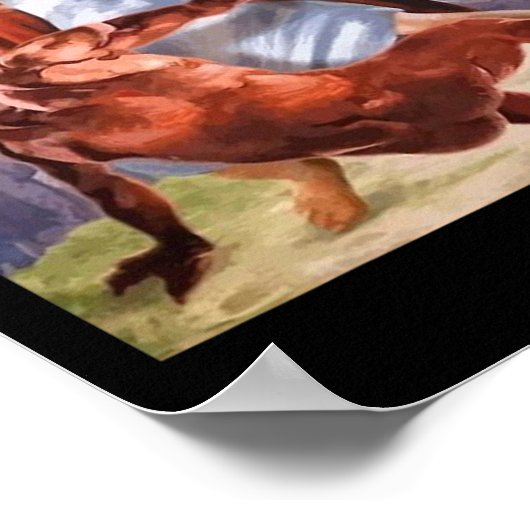 Niet vandaag Satan Jesus Crossover door sketchbull Poster (Hoek)