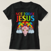 Niet vandaag, Satan Jesus versus Satan in Basketba T-shirt (Design voorkant)
