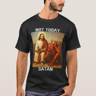 Niet Vandaag Satan Jezus Vs Satan Gamer Gaming T-shirt