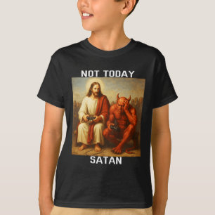 Niet Vandaag Satan Jezus Vs Satan Gamer Gaming T-shirt