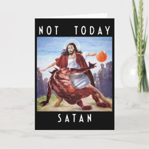 Niet vandaag Satan Jezus vs Satan in Bysketbyll Kaart