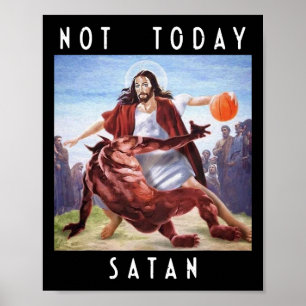 Niet vandaag Satan Jezus vs Satan in Bysketbyll Poster