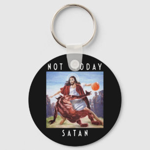 Niet vandaag Satan Jezus vs Satan in Bysketbyll Sleutelhanger