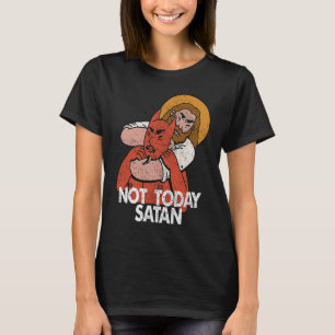 Niet vandaag Satan Jiu Jitsu  Christelijk T-shirt